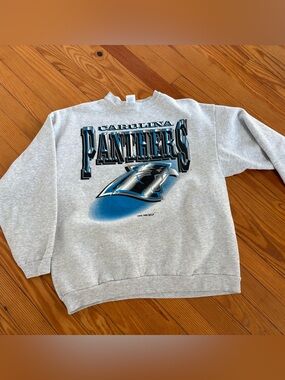 Logo 7 Carolina Panthers NFL XL Gray Crewneck Sweatshirt Football